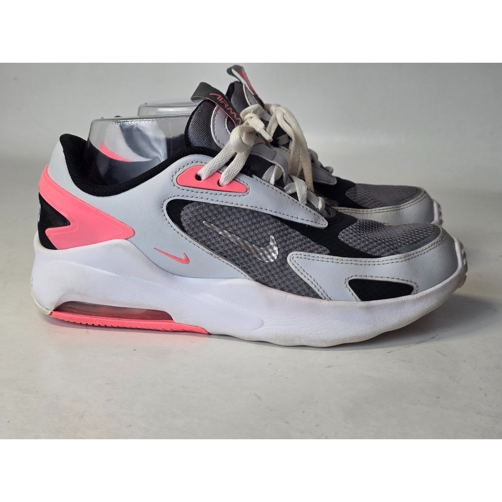 Nike Air Max Bolt GS‎ Youth Sneakers Size 5.5 Gray White Pink Casual Shoes